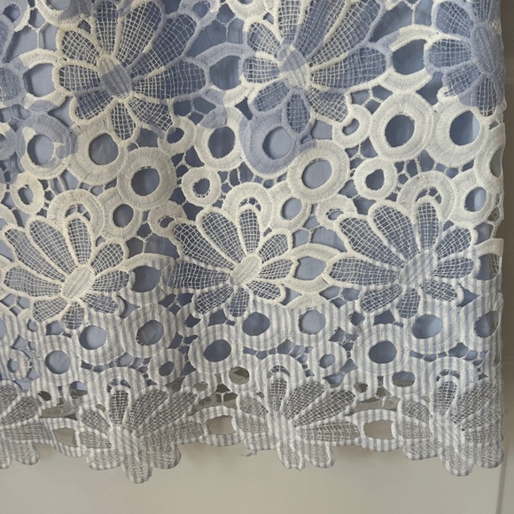 NWT - English Factory Blue and White Lace Dress - Picture 7 of 8